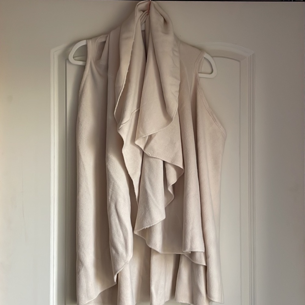 Look - Cream Drapey Cardigan Vest